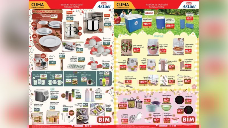 BİM’de bayram var, izdiham kaçınılmaz! Piknik Çantası, Termos, Yemek Takımı…