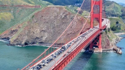Filistin destekçileri, Golden Gate Köprüsü'nü Gazze için kapattı