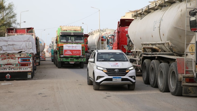 Türkiye'nin Gazze'ye yardımları sürüyor: Tırlar yola çıktı