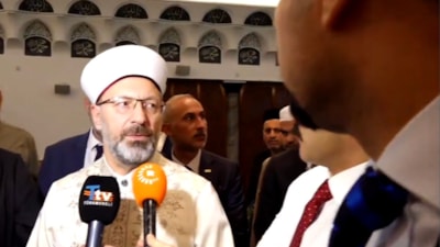 Ali Erbaş Arapça soruyu anlamadı Türkçe tercüme istedi