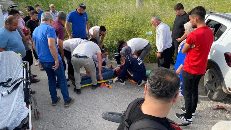 Osmaniye’de otomobil ile motosiklet çarpıştı: 3 yaralı