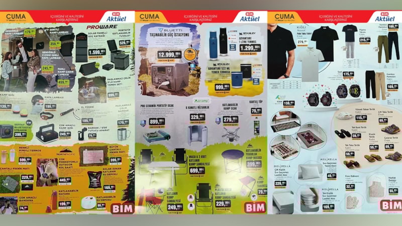 BİM'den kampçılara dev fırsat: Kamp Lambası 359.00 TL, Kamp Masası 399.00 TL, Kamp Ocak 279.00 TL…