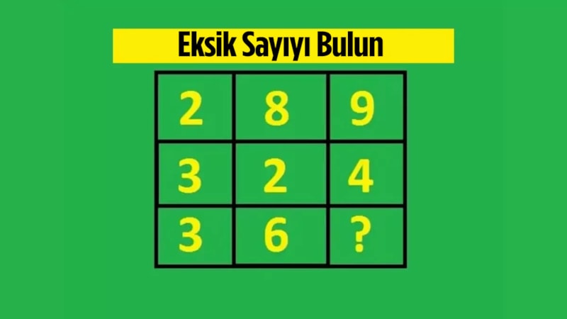 Matematikçiler bulamadı! Resimdeki eksik sayıyı bilen, dahi sayılıyor