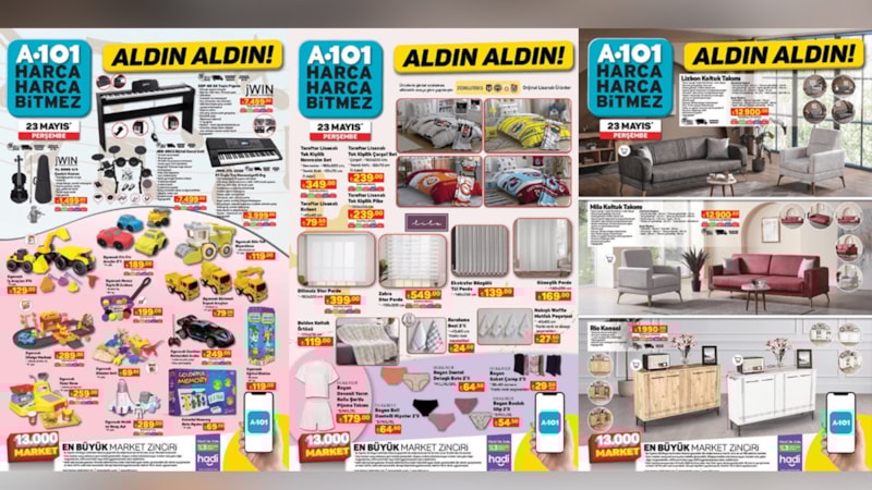 A101’e taraftar nevresim seti geliyor! Lisanslı Galatasaray, Beşiktaş, Fenerbahçe nevresim takımı 349.00 TL…