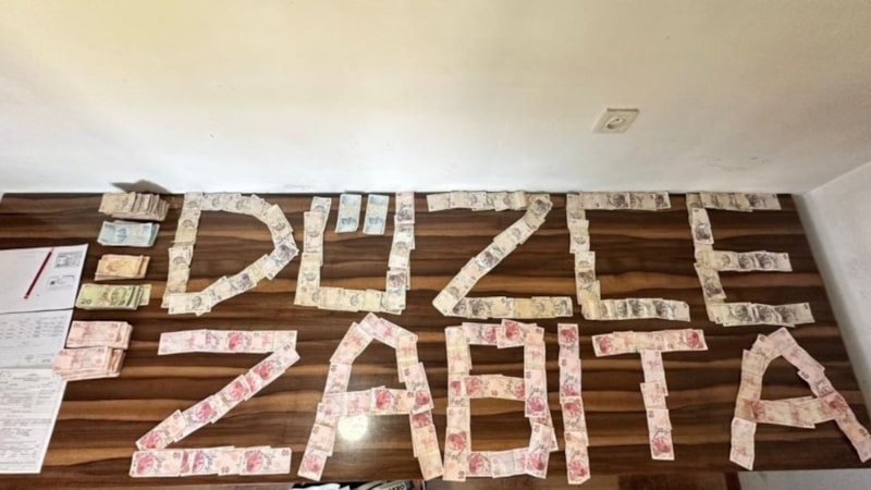 Düzce'de dilencinin üzerinden çıkan paraya el konuldu