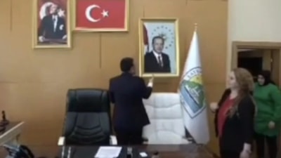 DEM Partili başkanın Cumhurbaşkanı Erdoğan'ın fotoğrafını indirdiği görüntüler ortaya çıktı