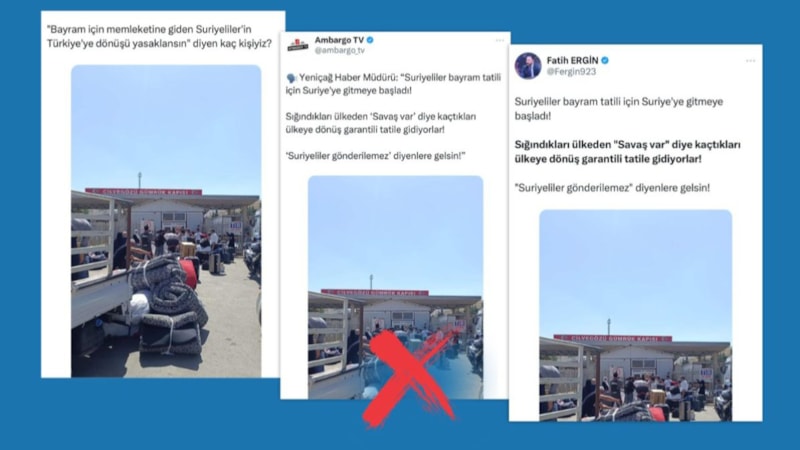 Suriyelilerin bayram için ülkelerine gönderildiği iddiası çürütüldü