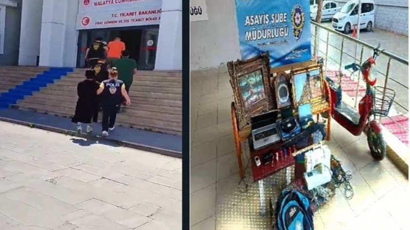 Malatya'da 72 saatlik kamera görüntüsü izleyerek hırsızları yakaladılar