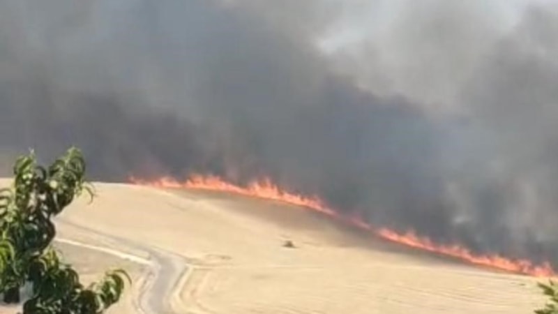 Diyarbakır'da bir mahallede başlayan yangını karşı mahalleli söndürdü