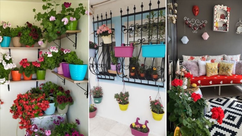 Sıcaklar arttı, balkonlar şenlendi