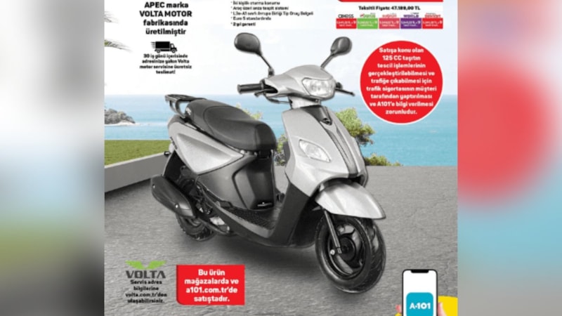 A101’den dev fırsat: Bayiler çıldıracak… 125 CC Benzinli Motosiklet 39.990 TL
