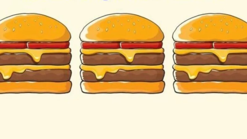 8 saniyeniz var: Hangi burger farklı? Sadece gurmeler hemen fark edecek...
