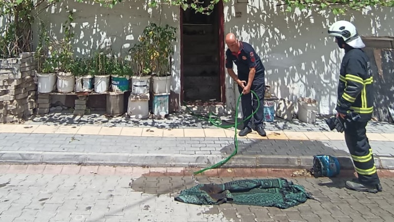 Samsun'da tüp patlaması ucuz atlatıldı