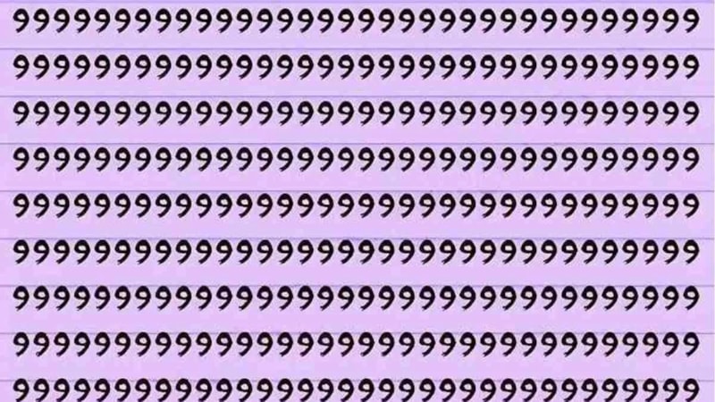 Zeka sınavı başlıyor: Sadece dahi olanlar 9’ların arasındaki 6 sayısını 6 saniyede bulabilir