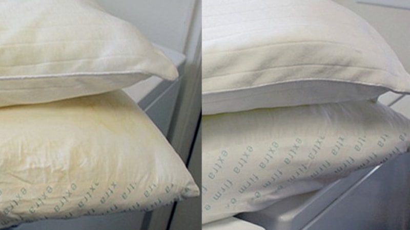 Makineye atmaya gerek yok! Sararmış yastıkları bembeyaz yapıyor