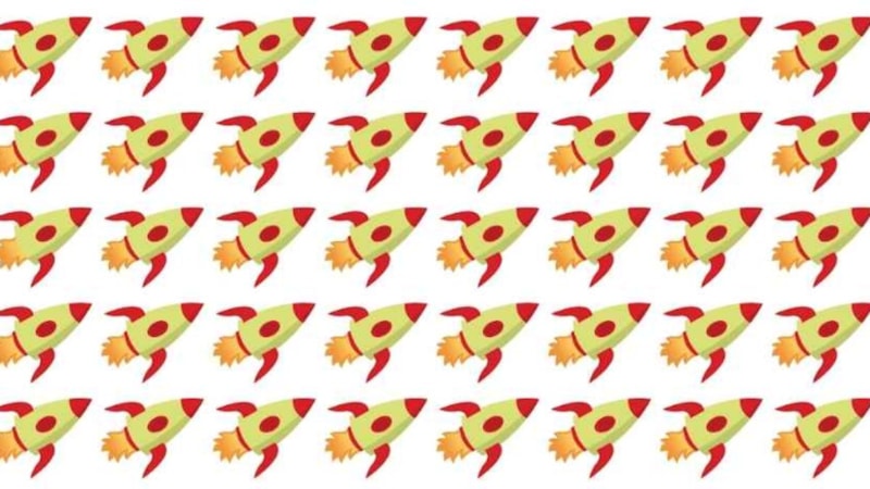 Görsel Beceri Testi: Resimdeki farklı roketi 5 saniyede bulun