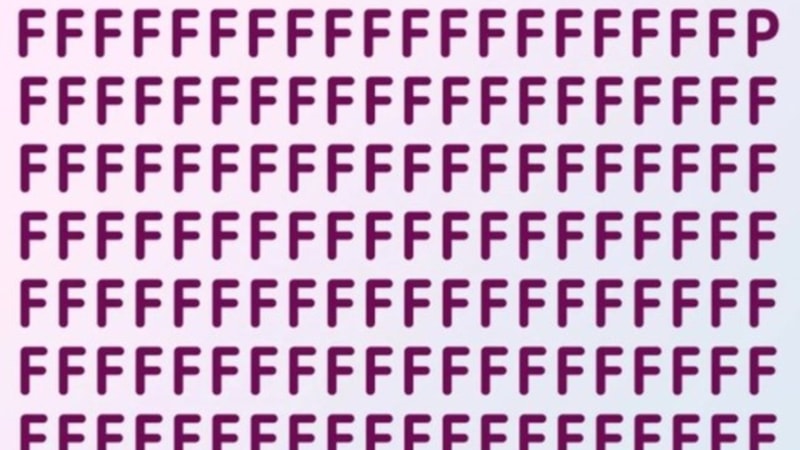 Gözlerinin keskinliğini kanıtla! Farklı harfi 5 saniyede bulanların IQ'su 130 üzeri çıkıyor!