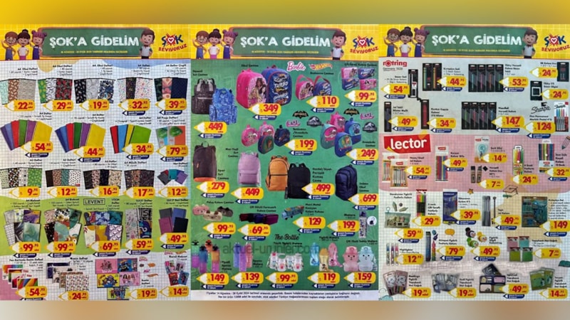 Okul yolu ŞOK’tan geçiyor! Kırtasiye ürünleri cazip fiyatlarla kapış kapış gidecek