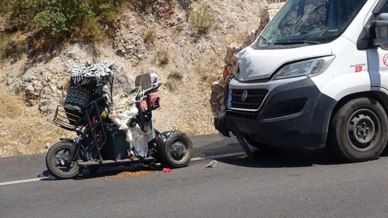 Kütahya'da sokak köpeklerine mama götüren kadına minibüs çarptı