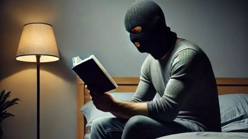 Roma'da hırsızlık yapmak için girdiği evde kitap okumaya daldı