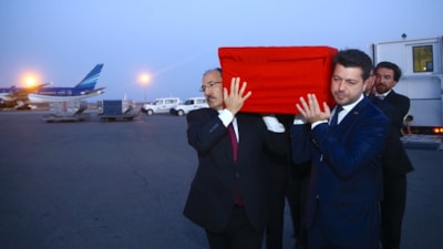İsrail askerlerince öldürülen Eygi'nin naaşı Bakü'den İstanbul'a uğurlandı