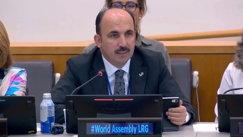 Dünya Belediyeler Birliği Başkanı Uğur İbrahim Altay, Birleşmiş Milletler'de konuştu