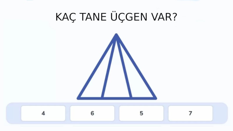 Resimde kaç üçgen var? 12 saniye içinde bulan, 120 IQ’lu çıkıyor