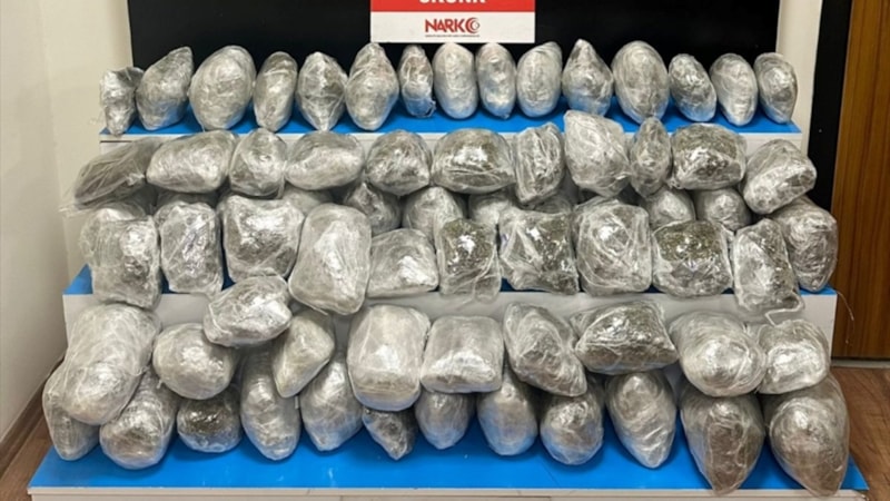 Kahramanmaraş'ta 50 kilogram uyuşturucu ele geçirildi