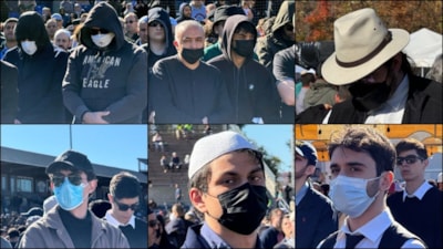 FETÖ elebaşının cenazesine katılanlar yüzlerini gizlemek için yarışa girdi