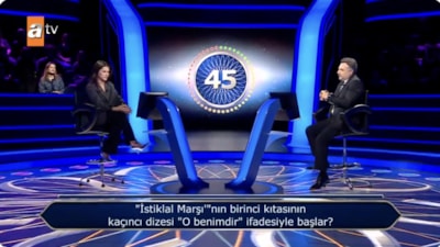 Kim Milyoner Olmak İster'e İstiklal Marşı sorusu damga vurdu