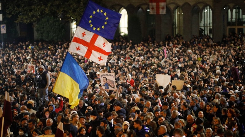 Gürcistan'da seçim sonuçları protesto edildi