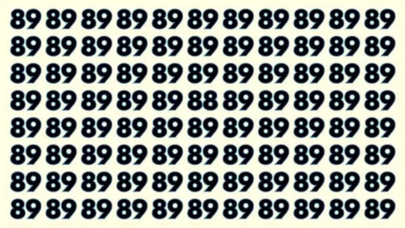 Optik İllüzyon: 89’ların arasından 88 sayısını bulan dahi sayılıyor! 6 saniyeniz var…