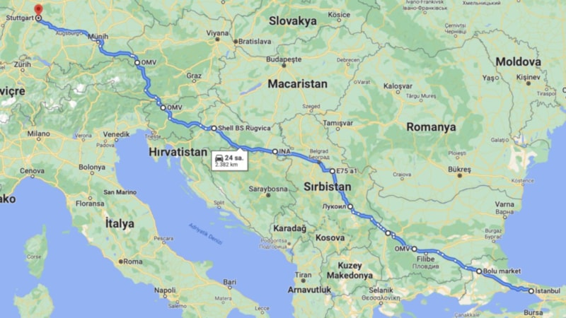 Türkiye Almanya arası araba ile kaç km'dir? Almanya Türkiye’ye arası kaç saat sürer?