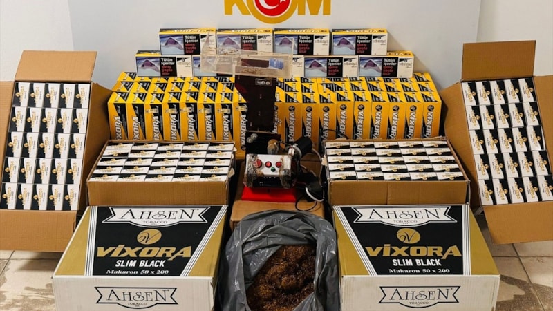 Samsun'da bir evde 75 bin makaron ele geçirildi