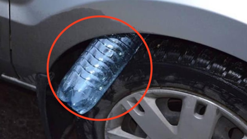 Arabayı park ederken lastiklere pet şişe sıkıştırın, kullanım ömrünü uzatın…