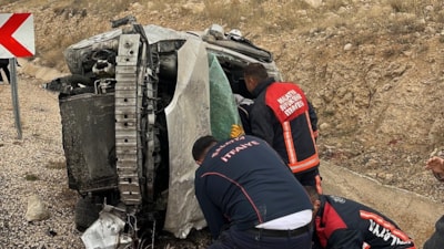 Malatya'da otomobil şarampole devrildi: 5 yaralı