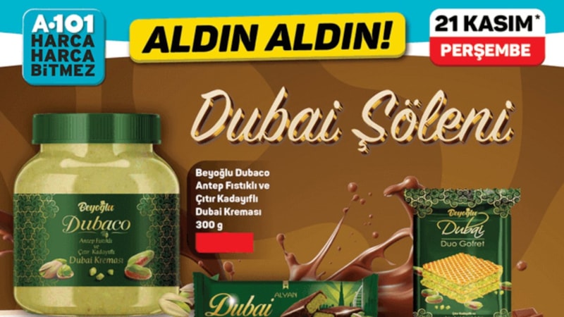 Kadayıfı ayrı, kreması ayrı! A101 Dubai Çikolatasına doyuracak; işte çeşitleri…