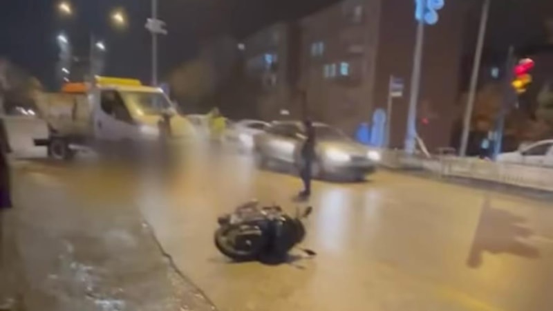 Erzurum'da motosiklet sürücüsünün acı sonu