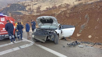 Malatya'da araç şarampole yuvarlandı: 6 yaralı