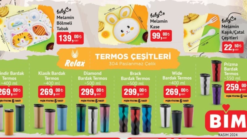 Hem sıcak, hem soğuk tutuyor! BİM'de termos festivali başlıyor; Paslanmaz çelik termos fiyatları...