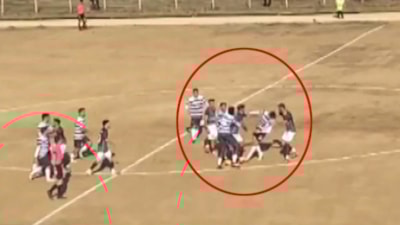 Afyonkarahisar'da amatör maçta tekmeli yumruklu kavga çıktı