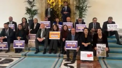 DEM Parti'den TBMM'de kayyum protestosu