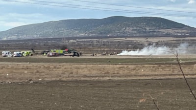 Isparta'da askeri helikopter düştü