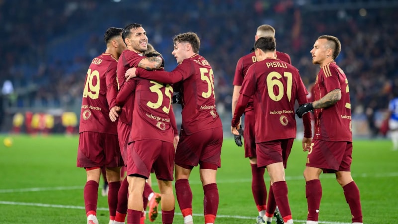 Sampdoria'yı farklı geçen Roma çeyrek finale yükseldi