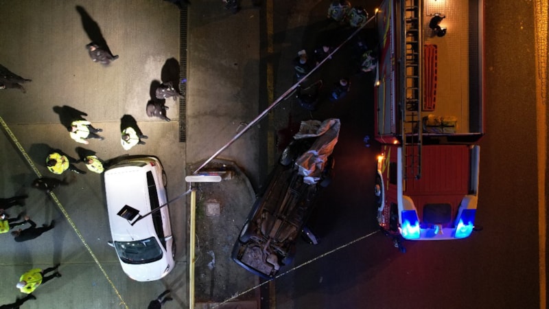 Ankara'da kaza yapan araca başka otomobil çarptı: 2 ölü