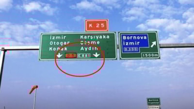 Otoyol tabelalarındaki kodlar bakın ne anlama geliyor