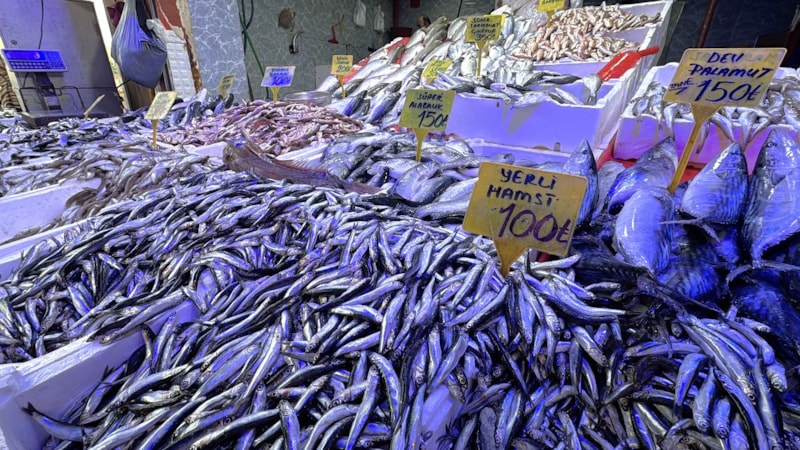 Samsun'da balık tezgahlarında yılbaşı indirimi