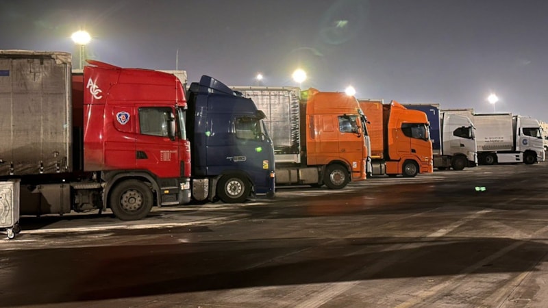 Tır şoförleri, yeni yılı Kapıkule'de karşıladı