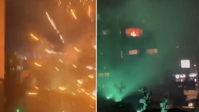 Bursa'da yılbaşı kutlarındaki havai fişekler, evi alev topuna çevirdi