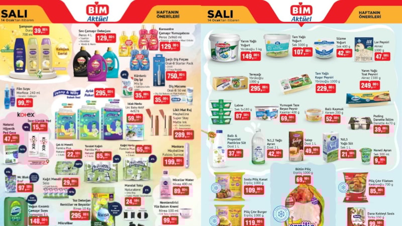14 Ocak’a hazır olun! BİM’de indirim yağmuru başlıyor: Süt, peynir, tavuk, deterjan…